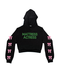 Image 1 of MATTRESS ACTRESS RHINESTONE CROPPED HOODIE