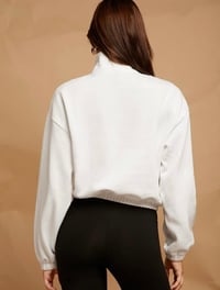 Image 3 of SKYNLYDRESS - Sweat-shirt à demi-bandette zippée à épaules tombantes, hauts à manches l