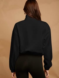 Image 7 of SKYNLYDRESS - Sweat-shirt à demi-bandette zippée à épaules tombantes, hauts à manches l