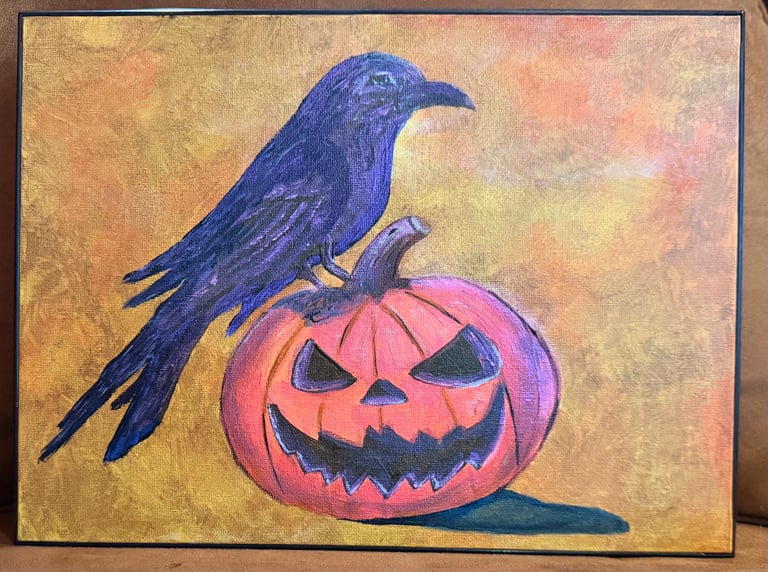 raven and pumpkin