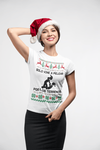 Image 1 of Solo Vine A Pelear Por Los Terrenos Christmas Edition T-Shirt 
