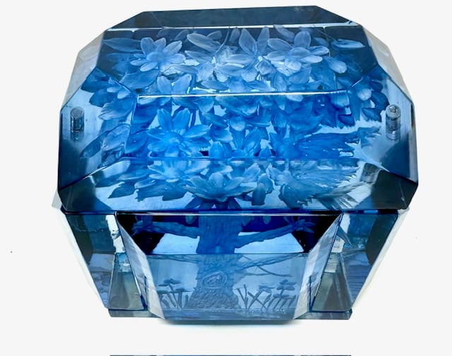 Image of Mini Victorian Lucite Tree and Birds Boxes- in stock