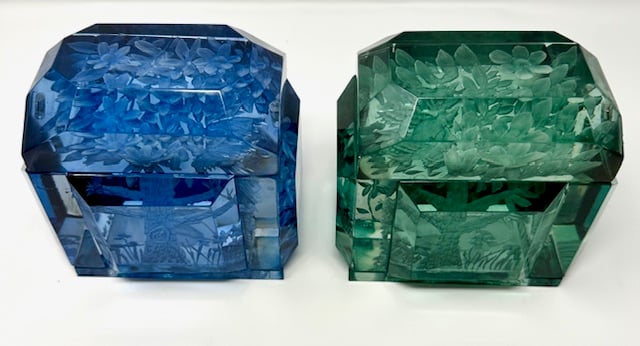 Image of Mini Victorian Lucite Tree and Birds Boxes- in stock