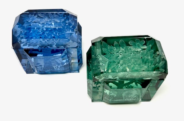 Image of Mini Victorian Lucite Tree and Birds Boxes- in stock