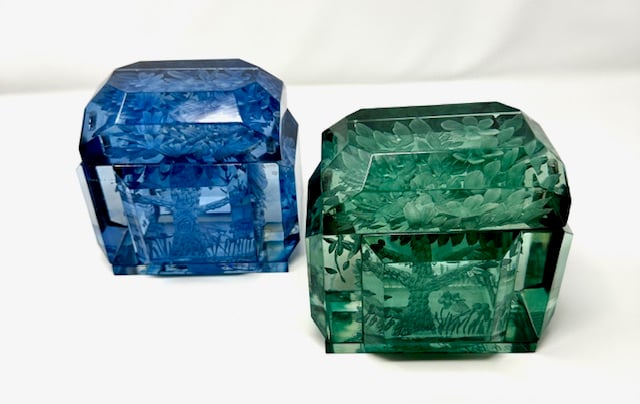 Image of Mini Victorian Lucite Tree and Birds Boxes- in stock