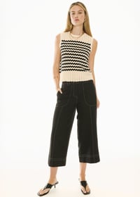 Image 1 of pol oskar crop pant black