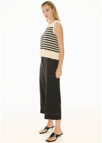 Image 2 of pol oskar crop pant black