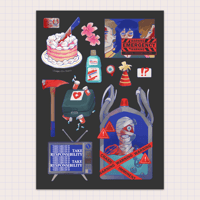 Image 3 of mouthwashing | sticker sheet