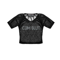 BEEN NASTY RHINESTONE MESH BABYGIRL TOP