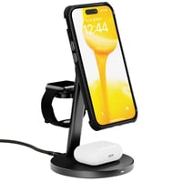 Image 1 of EFM Qi2 Trio Wireless Charge Stand With 5W MFi Apple Watch Charge Pad