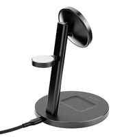 Image 5 of EFM Qi2 Trio Wireless Charge Stand With 5W MFi Apple Watch Charge Pad