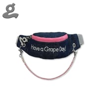 Image 1 of Blue Slogan Chain Wrist Bag 