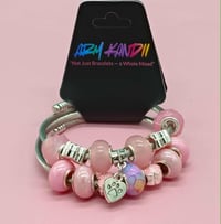 Image 1 of Arm Kandii Paws & Pink Charms Cuff Bracelet
