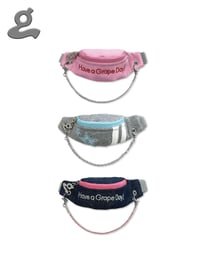 Image 4 of Gray Slogan Chain Wrist Bag