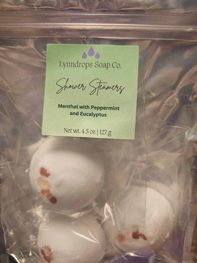 Image of Peppermint and Eucalyptus shower steamers with menthol