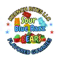 SOUR BLUE RAZZ GUMMY BEARS (12oz)