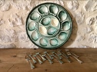 Image 5 of Plat à huîtres ou à apéritif en barbotine