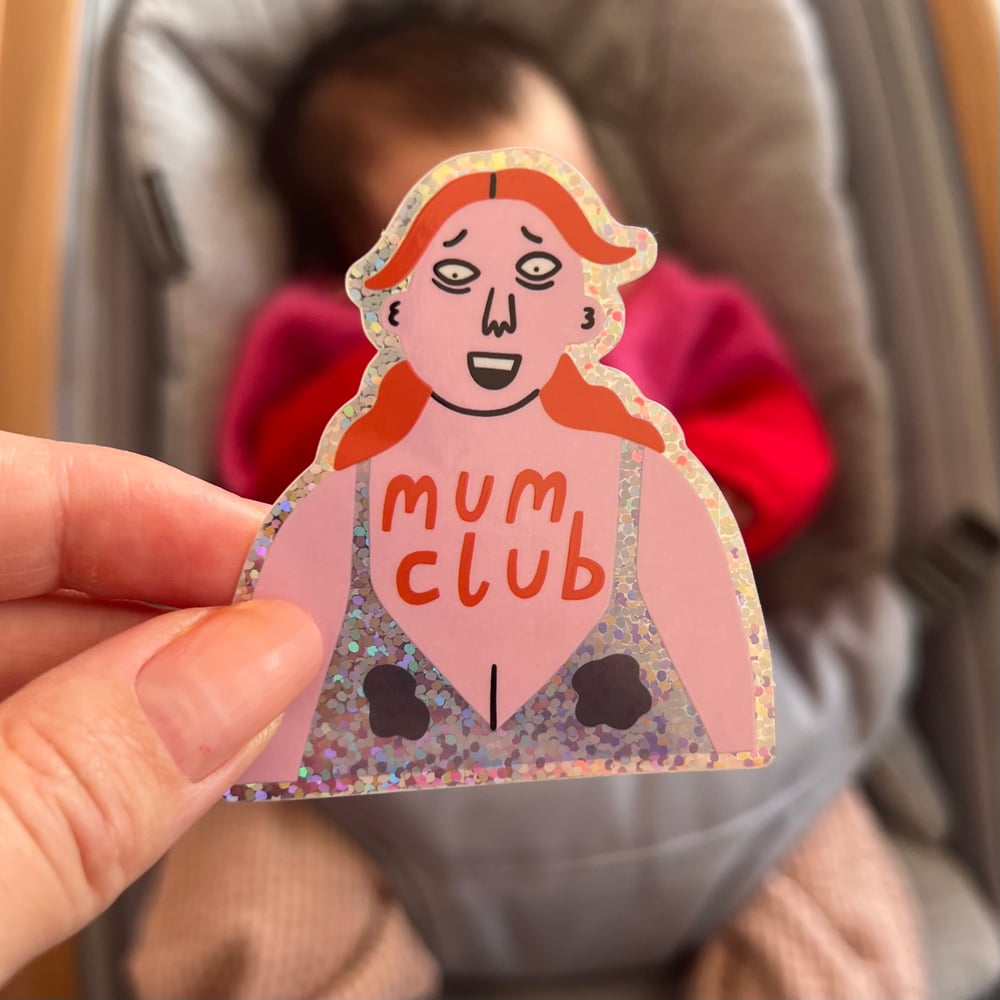 Image of Mum Club Glitter Sticker 