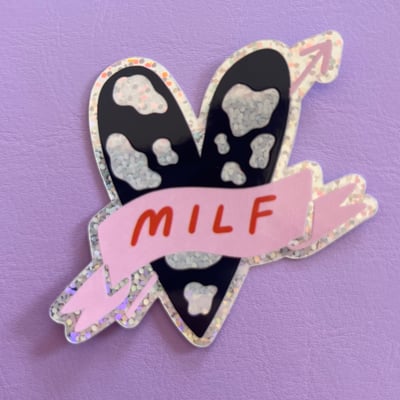 Image of Milf Glitter Sticker 