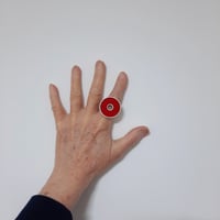 Image 3 of Large First Exploration Ring in Slate Blue or Red