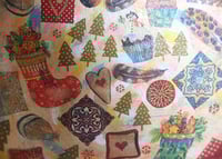 Image 3 of Handmade Christmas Paper Mache Bowl with Festive Decoupage