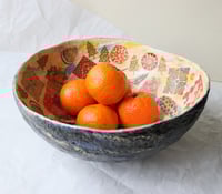 Image 4 of Handmade Christmas Paper Mache Bowl with Festive Decoupage
