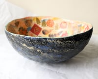 Image 9 of Handmade Christmas Paper Mache Bowl with Festive Decoupage