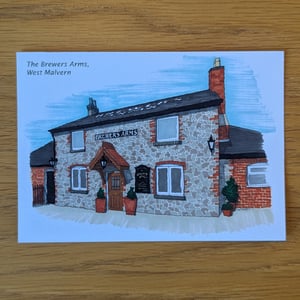 Image of The Brewers Arms Postcard - Malvern Pubs Collection