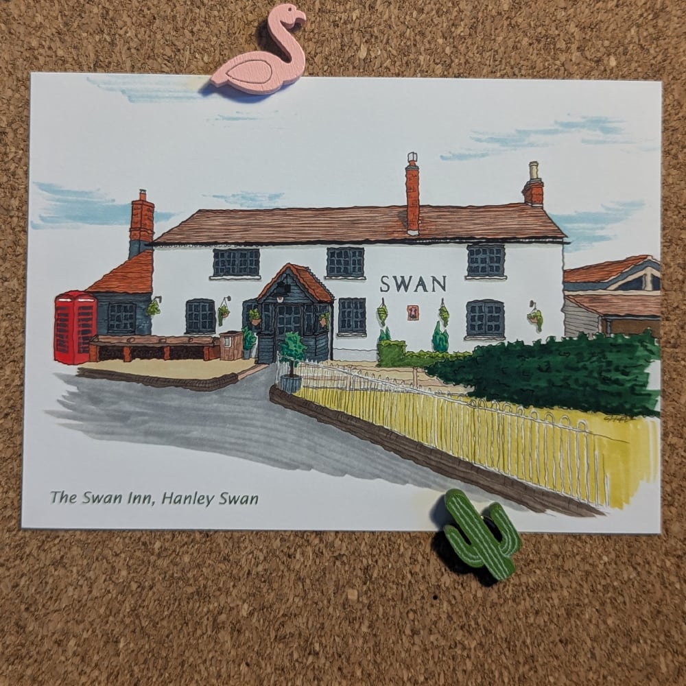 Image of The Swan Inn Postcard - Malvern Pubs Collection