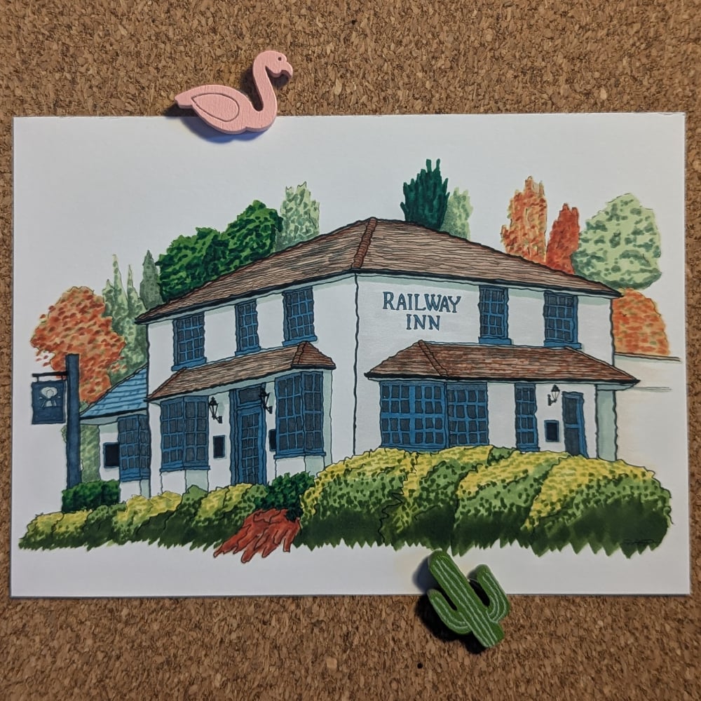 Image of Railway Inn Postcard - Malvern Pubs Collection