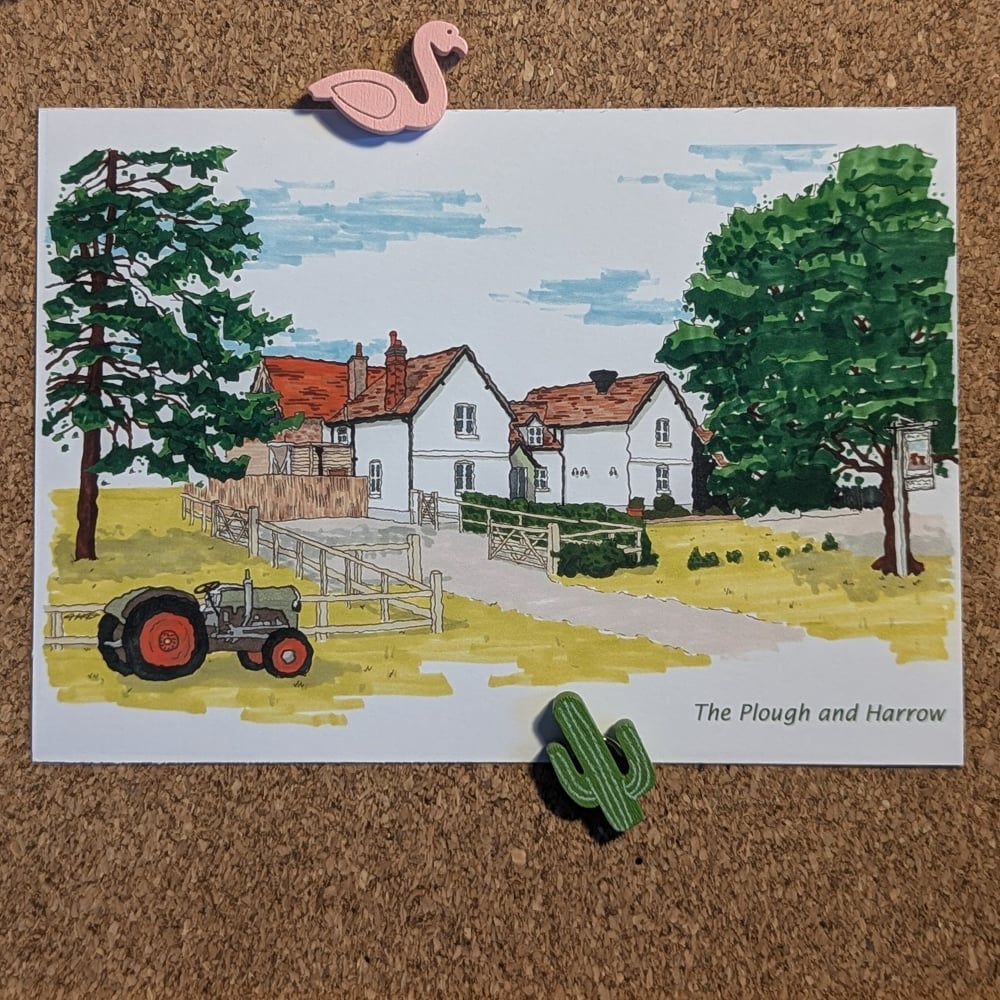Image of The Plough and Harrow Postcard - Malvern Pubs Collection
