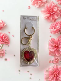 Image 2 of Large Heart Rhinestone Key Chain