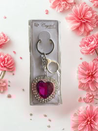 Image 4 of Large Heart Rhinestone Key Chain