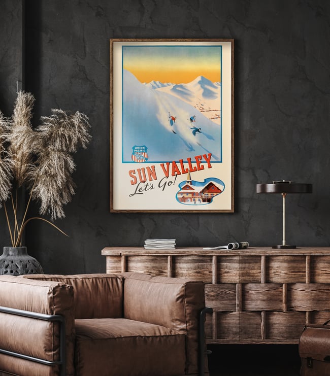 Sun Valley - Let’s Go | Phil von Phul | 1940 | Wall Art Print | Vintage Travel Poster