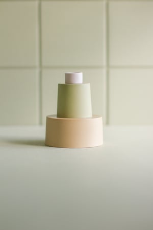 Image of candleholder sand-green-lilac