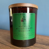 Rathlin Wildflower Meadow Soy Wax Candle - Large Amber Jar