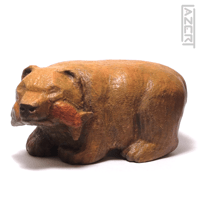 Image 4 of Bear with Salmon - Wood Carving