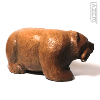Image 7 of Bear with Salmon - Wood Carving