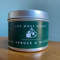 Blue Spruce & Mistletoe Soy Wax Candle - Candle Tin