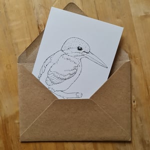 Coloring card - Kingfisher