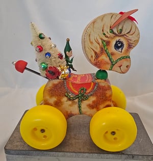 Image of Vintage Fisher Price Prancy Pony Holiday Charm.