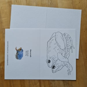 Coloring card - Moor frog