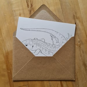 Coloring card - Sand lizard