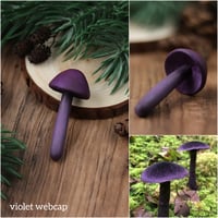 Image 3 of Mushroom necklace - purples