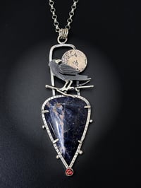 Image 1 of Raven with Sodalite Pendant