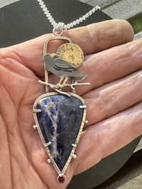 Image 3 of Raven with Sodalite Pendant