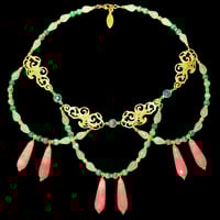 Image 1 of NUAGES BAROQUE Grand Collier · Emerald + Aventurine + Jade