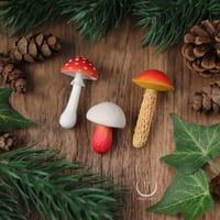 Image 1 of Mushroom necklace - reds