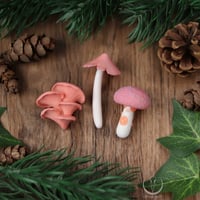 Image 1 of Mushroom necklace - pinks