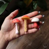 Image 2 of Mushroom necklace - reds